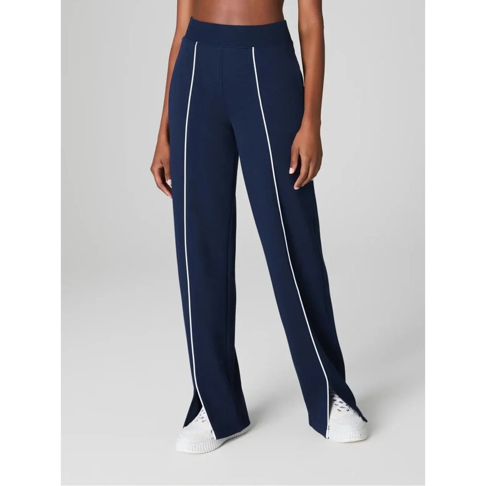 SPANX Airpique Straight Track Pants Womens 1X Timeless Navy 50944R